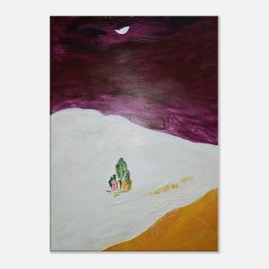 Purple Moon / Canvas 50×70 cm / 20×28″