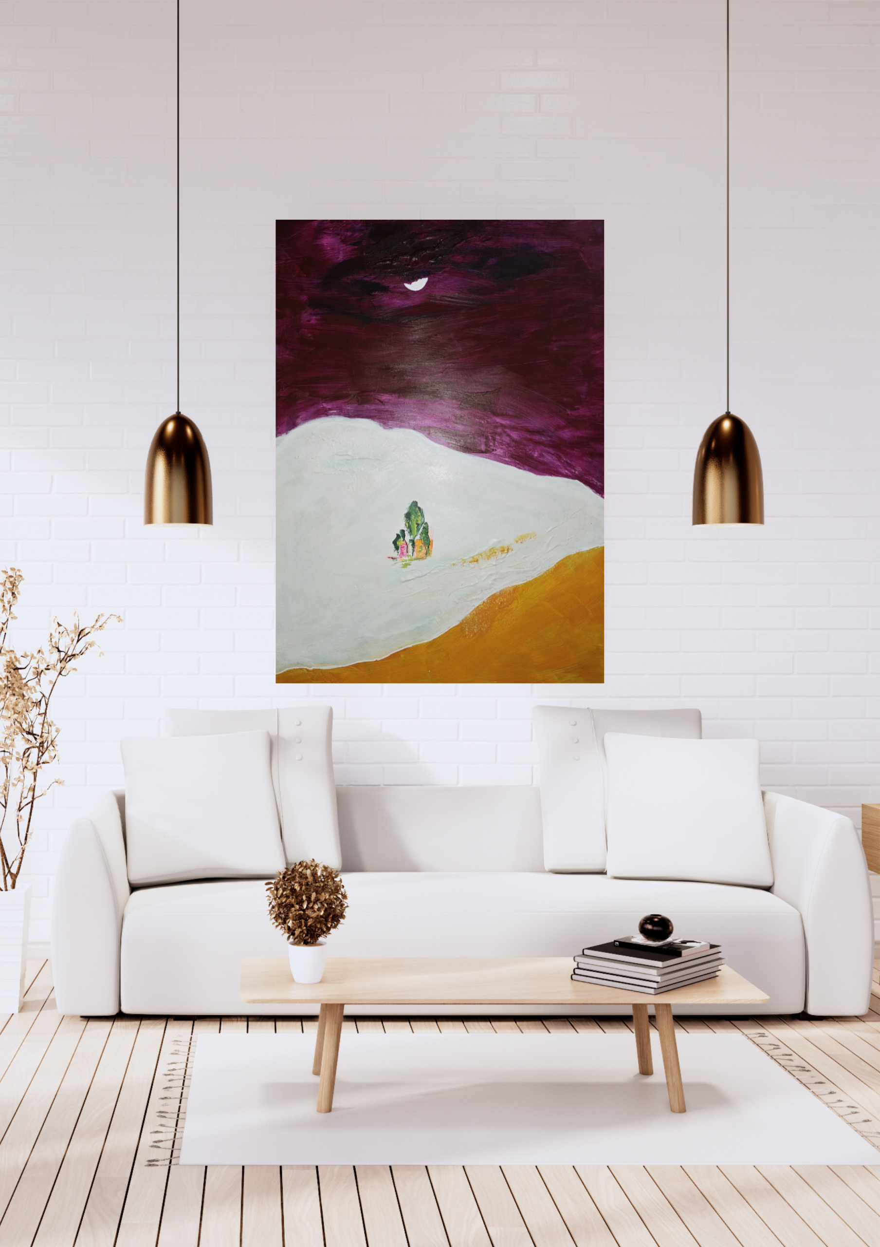 Purple Moon / Canvas 50x70 cm / 20x28″ – Bild 3
